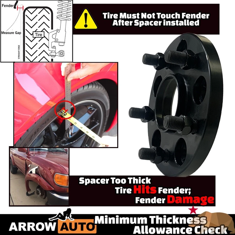 4x 15mm 5x120mm Hub Centric Adapter Spacer Fit Regal/CTS/Camaro/Impala/Malibu — 第 3/4 张图片