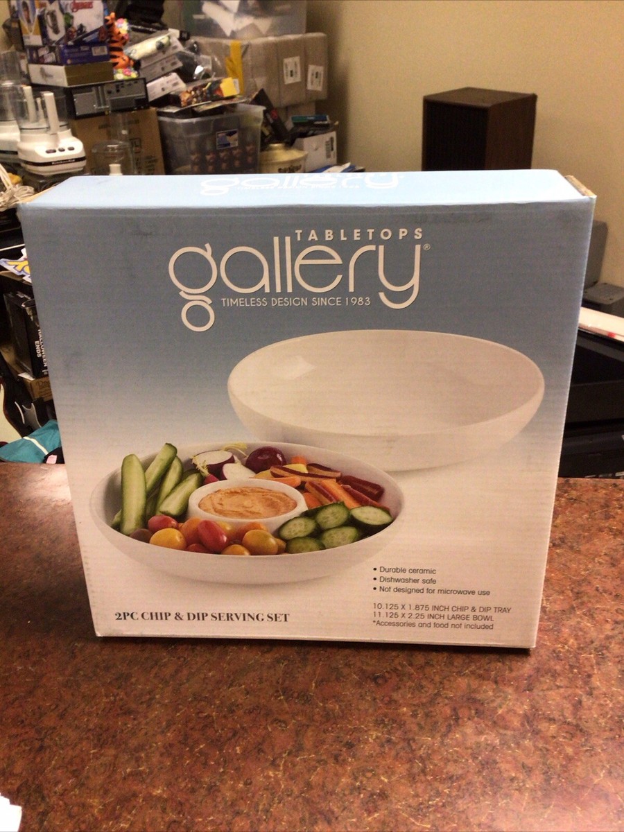 Tabletops Gallery Two Piece Chip and Dip Serving Set