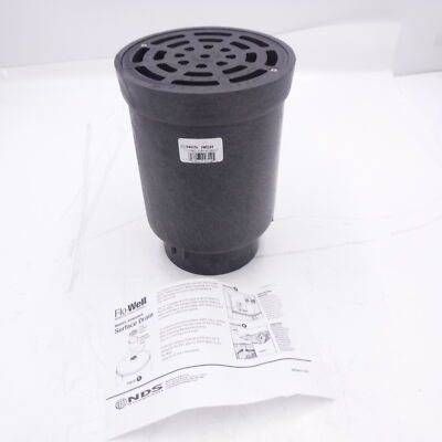 NDS 6''x 4'' x 9'' Flo-Well Surface Drain Inlet W/ Grate FWSD69