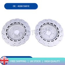 NEW Rear Axle Wavey Drilled Brake Disc 356mm For 2013-18 AUDI RS6 AVANT QUATTRO