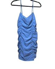 Abercrombie & Fitch Light Blue Ruched Mini Dress Women’s M NWT Bodycon Y2K