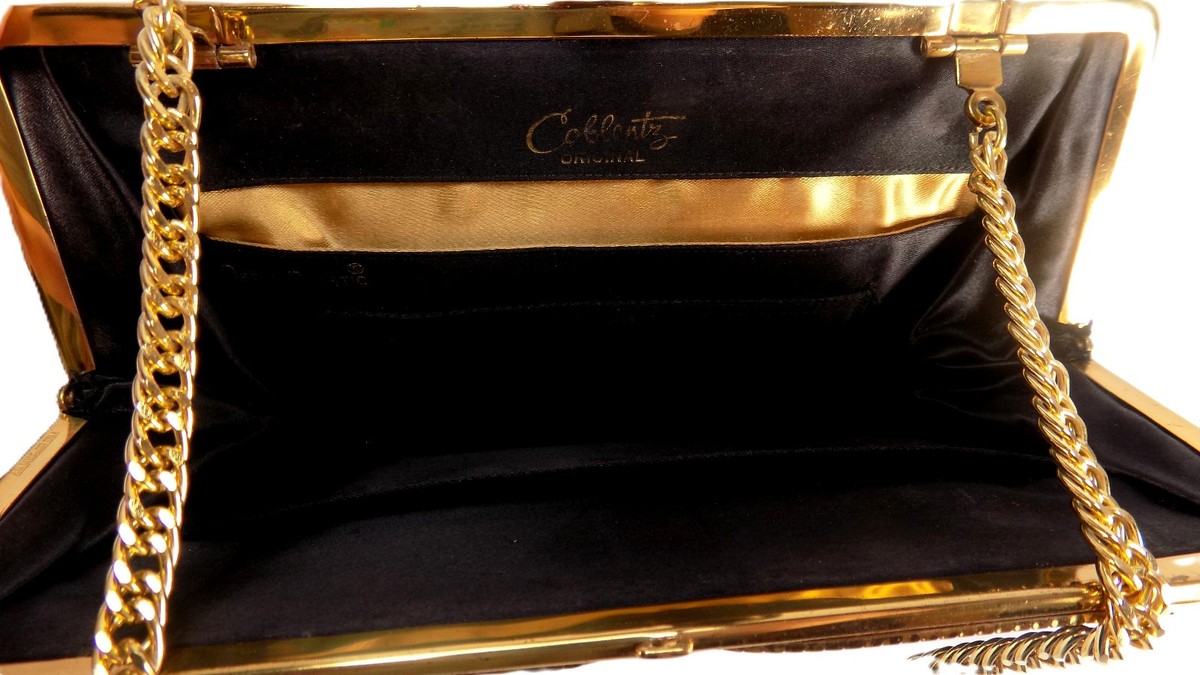 Vintage - Coblentz - Black Permaplastic Clutch Handbag - Mid Century View 6