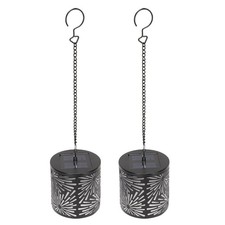 .2pcs Solar Lantern With Flash Mode Rain Proof 3D Light Effect Retro Solar Lamp