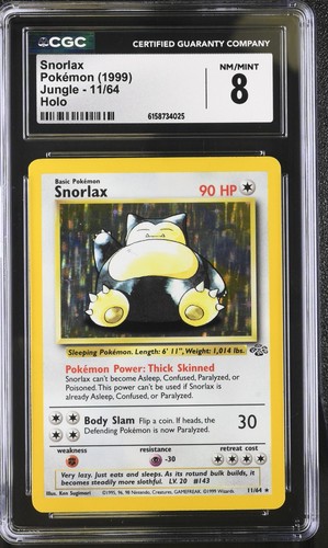Snorlax (Unlimited) graded CGC 8 for sale on eBay
