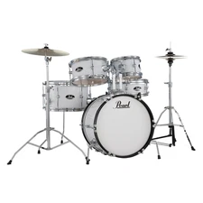 Pearl Roadshow Jr. 5-Pc. Drum Set w/Hardware, Cymbals, and 16" Kick - Pure White