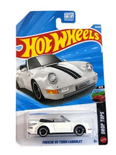 Hot Wheels 2026 HW Drop Tops 3/5 White Porsche 911 Turbo Cabriolet