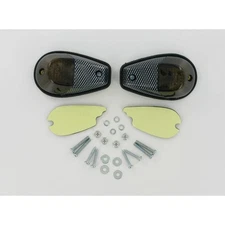 K & S Flush Mount Marker Lights - Carbon w/Smoke Lens - 25-8026