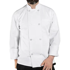 Uncommon Chef 0400 Unisex White Customizable Long Sleeve Chef Coat - XL