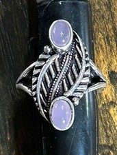 15975. Size 5.5. Rose Chalcedony Ethnic Handmade 925 Silver Ring