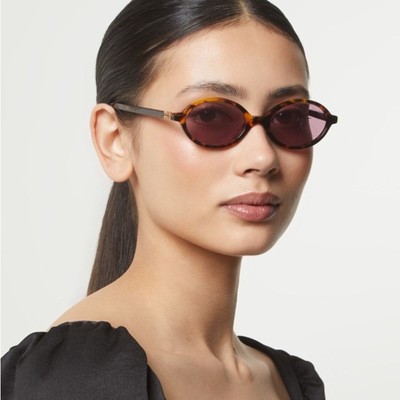 MIU MIU MU 04ZS 19P2Z1 Light Havana Brown Lens Women Sunglasses