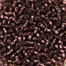 15/0 TOHO ROUND Silver Lined Amethyst Seed Bead 8g