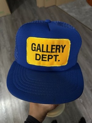 Gallery Dept. Blue/Yellow Trucker Hat Mesh Back Adjustable One Size Men