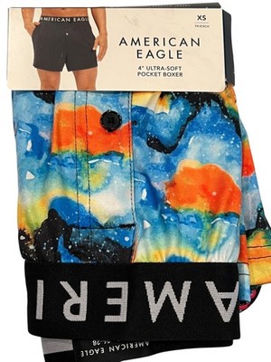 NWT AMERICAN EAGLE 4'' Ultra Soft Pocket Boxer Sz XS-S-M-L Multicolor #81