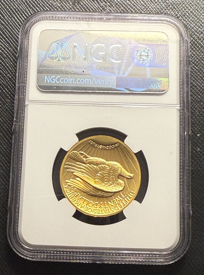 US 2009 Gold 1 oz $20 NGC MS70 Ultra High Relief - Image 2 of 2