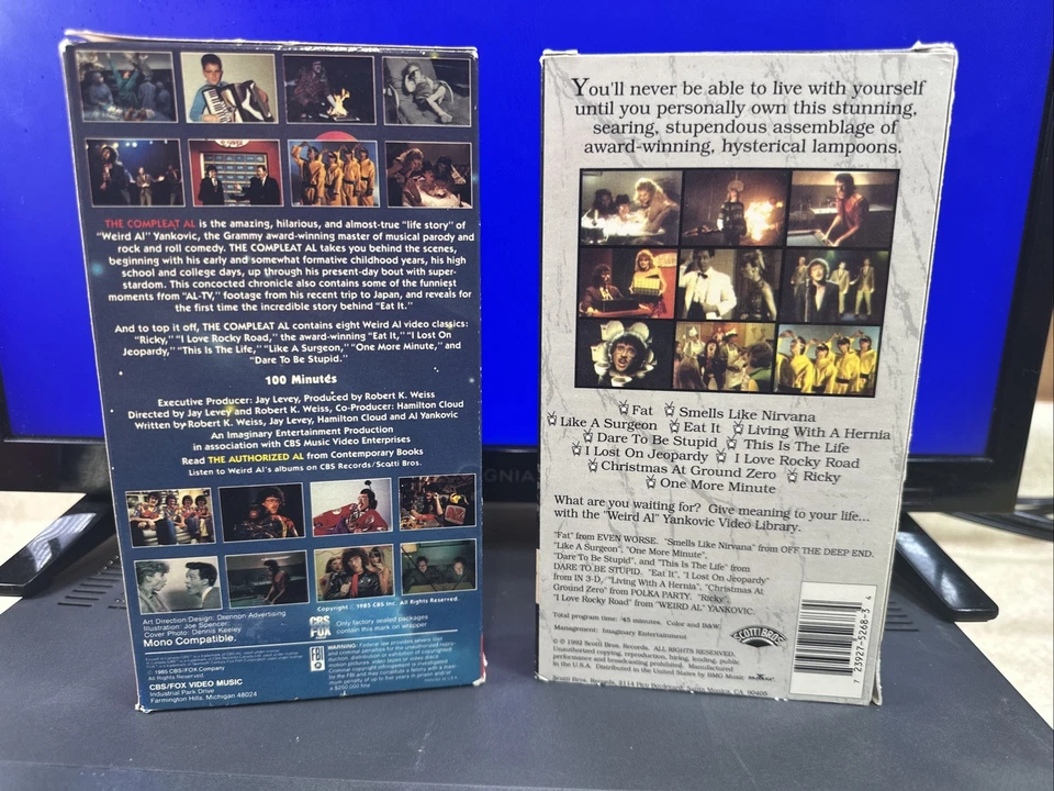 "Weird Al" Yankovic - The Compleat AL (VHS) + greatest hits video library - Image 4 of 4