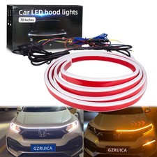 Car Hood Light Strip 70 Inches White Exterior Car LED Strip Lights for Hood F...