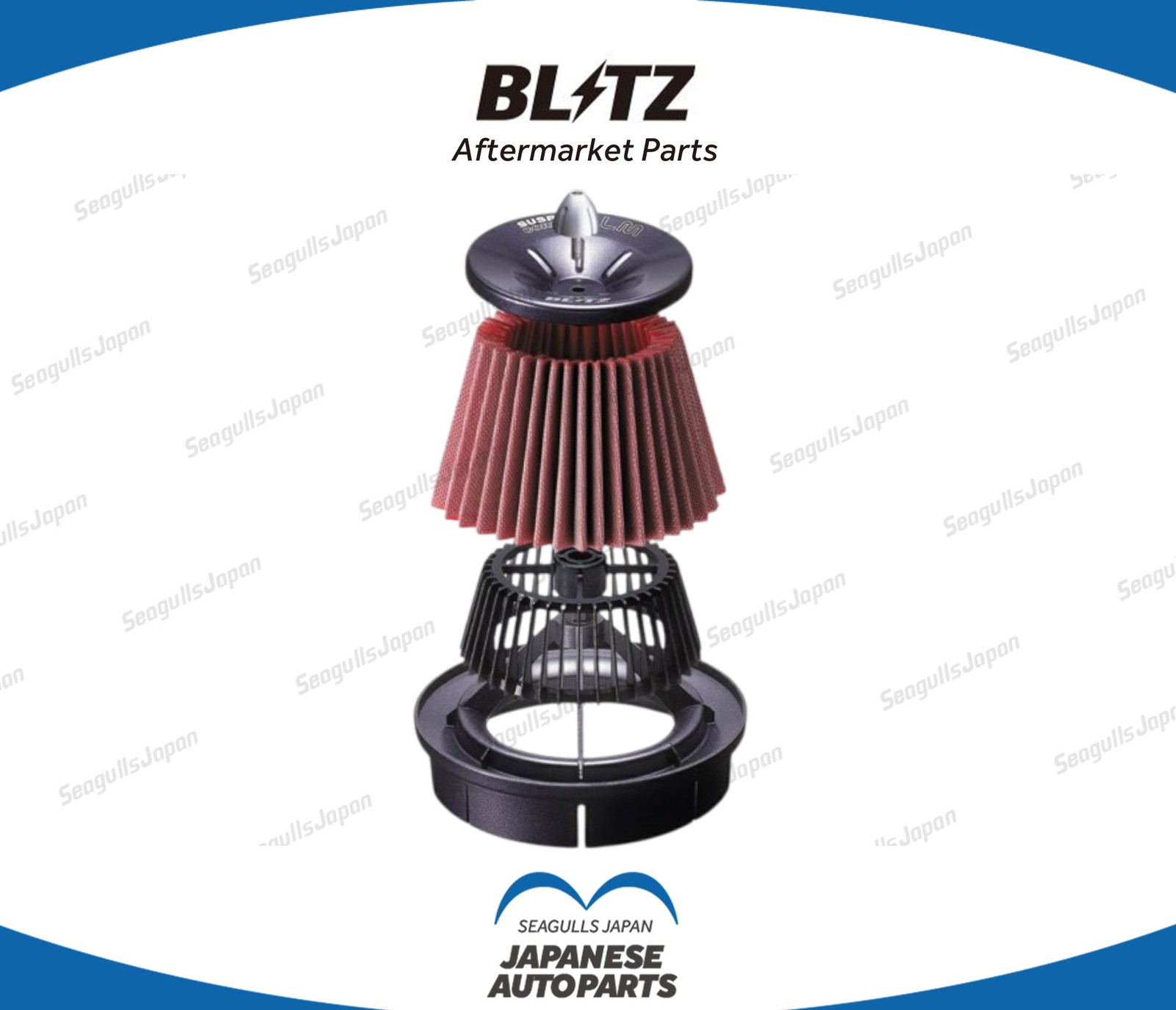 Blitz OEM Genuine 59184 Air Cleaner SUS LM Red L175/185S KF-DET Custom