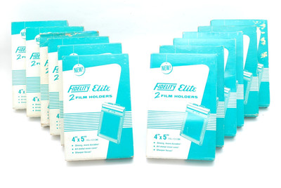 Exc in BOX Lot Of 24】FIDELITY Elite 4x5 Cut Film Holder 12box