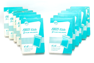 Exc in BOX Lot Of 24】FIDELITY Elite 4x5 Cut Film Holder 12box
