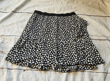 Anthropologie Maeve Paulista Button Print Ruffle Hem Skirt Size Medium