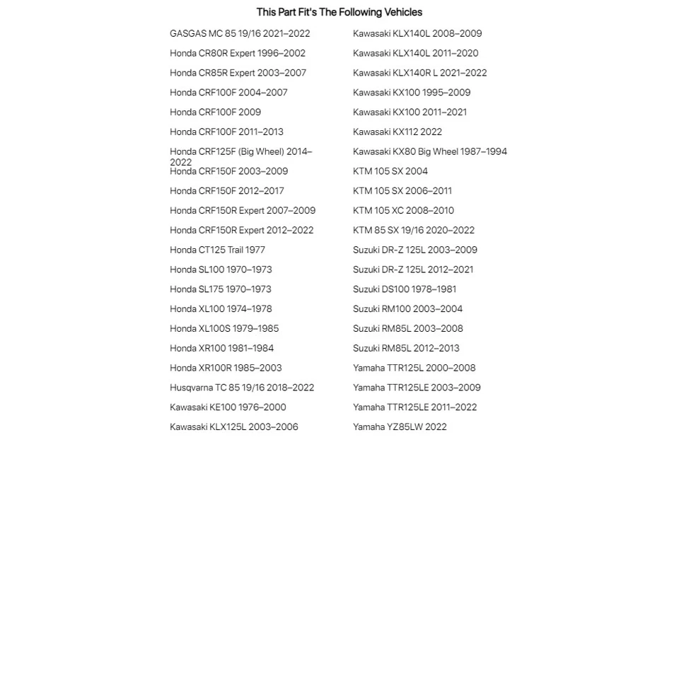 Tubo estándar Bridgestone para motocicleta 70/100x19 para Suzuki RM85L 2003-08,2012-13 Foto 4 de 4