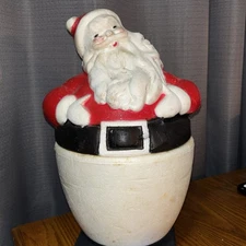 Vtg Styrofoam Santa Ice Bucket 60s Christmas GOTHAM INDUSTRIES Cookie Jar RARE