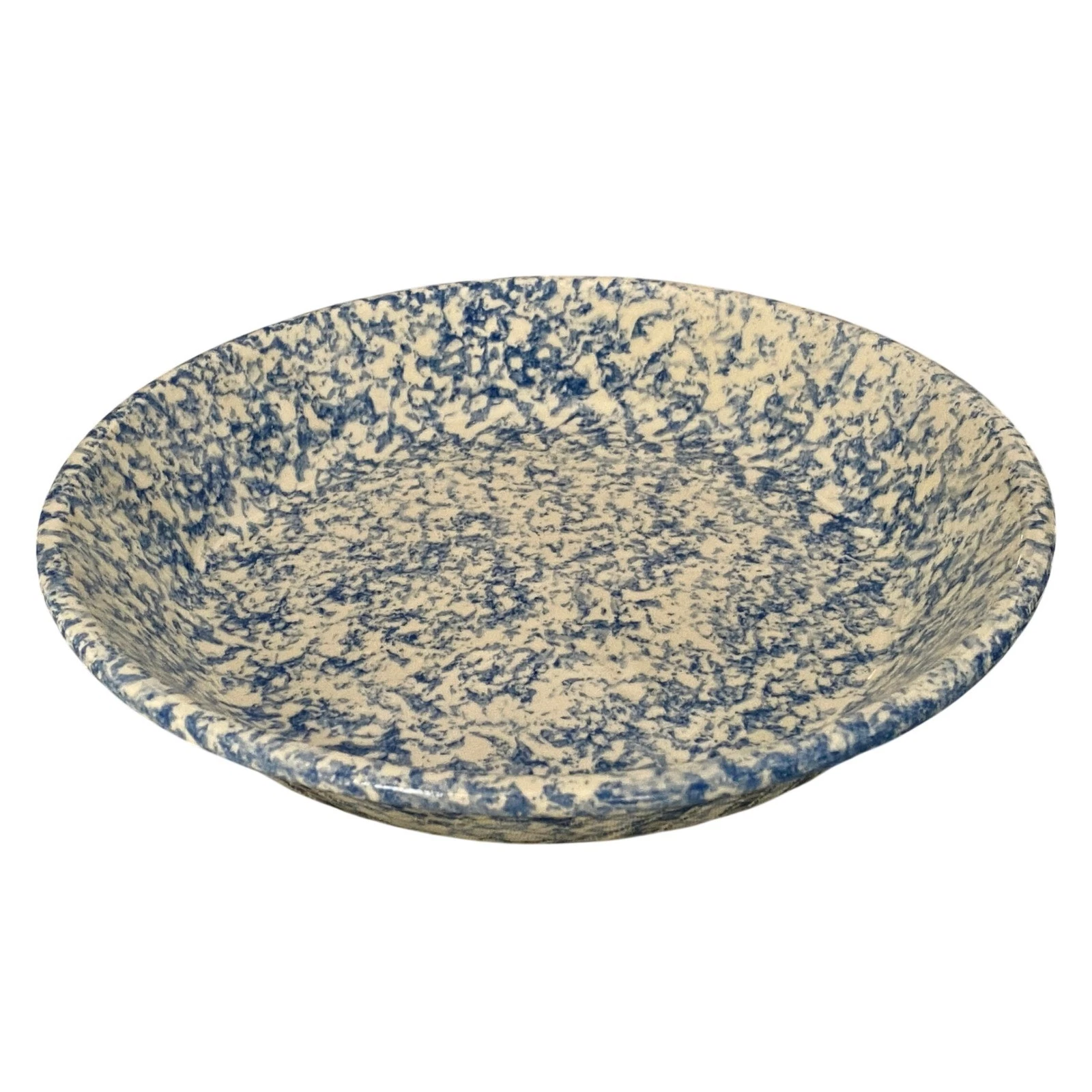 Vintage Friendship Pottery Roseville Ohio Blue Sponge ware Pie Plate Stoneware
Opens in a new window
