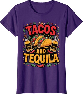 Cinco De Mayo Fiesta Party Tacos Tequila Drinking  Ladies' Crewneck T-Shirt