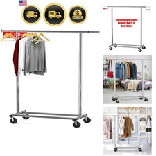 Heavy Duty Clothing Garment Rack, Holds Up to 150 lbs, 42 to 67 Inches Extend...