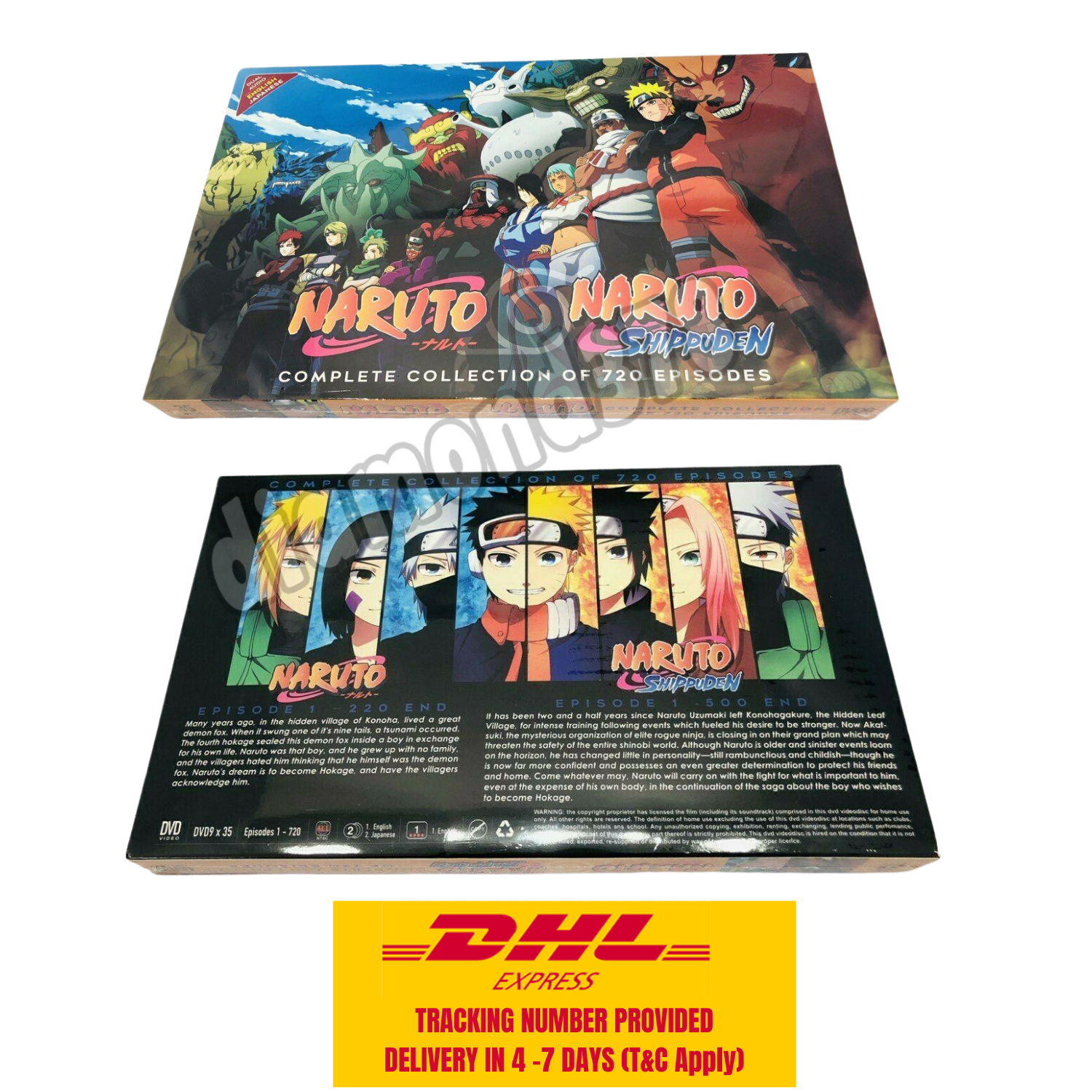 Anime DVD Naruto Series ( Episode 1 - 720 End ) Eng Dub + 11 Movies  Complete DHL