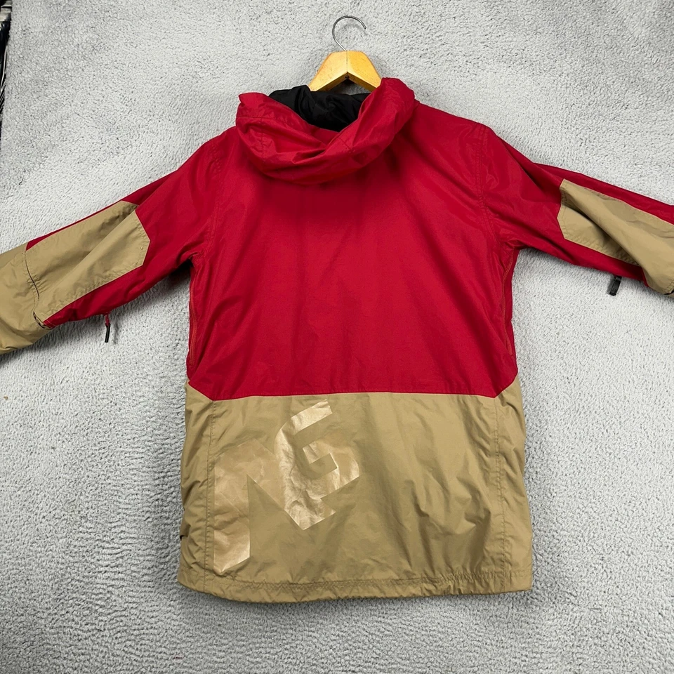 Chaqueta Torrent Analog AG Para Hombres Pequeña Roja Marrón Bloques de Color Nieve Esquí Con Capucha Cremallera Foto 2 de 4