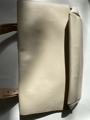 Designer beige Leather Bag Danielle Foster Made In London Minimalist Style