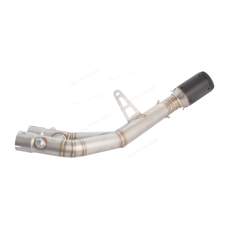 Para Yamaha YZF R1 R1M 2015-2025 Sistema de escape antideslizante Tubo de enlace Fibra de carbono Foto 3 de 4