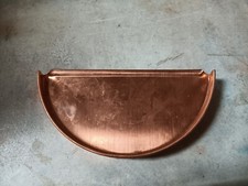 Copper Gutter End Cap, Half Round, Copper  6" In