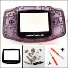 GBA Nintendo Game Boy Advance Replacement Housing Shell Clear Atomic Purple USA!