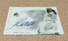 RARE 2001 SP AUTHENTIC CHIROGRAPHY RONDELL WHITE AUTO #RW OLD CHICAGO CUBS