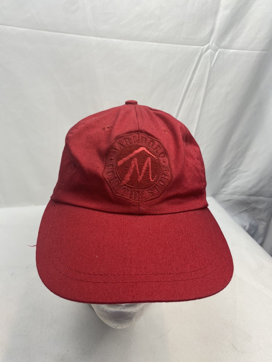VTG Marlboro Country Store Red Tonal Strapback Hat Cap 90S