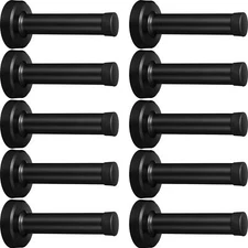 10 Pack Door Stoppers Black Matte Bottom of Door Stops 304 Stainless Steel 3....