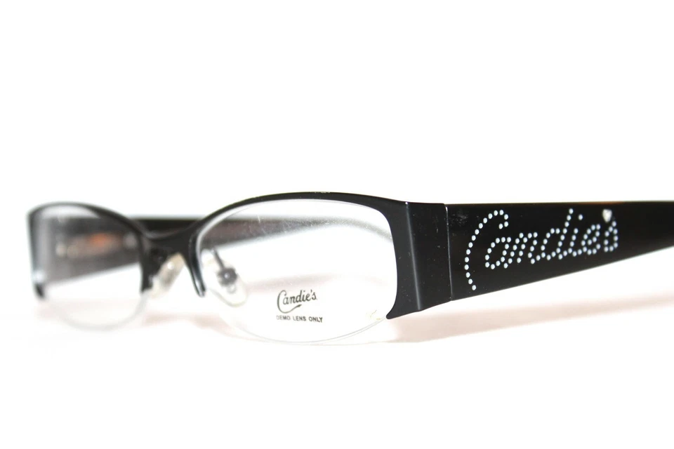 NEW CANDIE'S VIVIENNE BLK BLACK SEMI RIMLESS EYEGLASSES WOMEN FRAMES 50-17-135 - Image 3 of 4