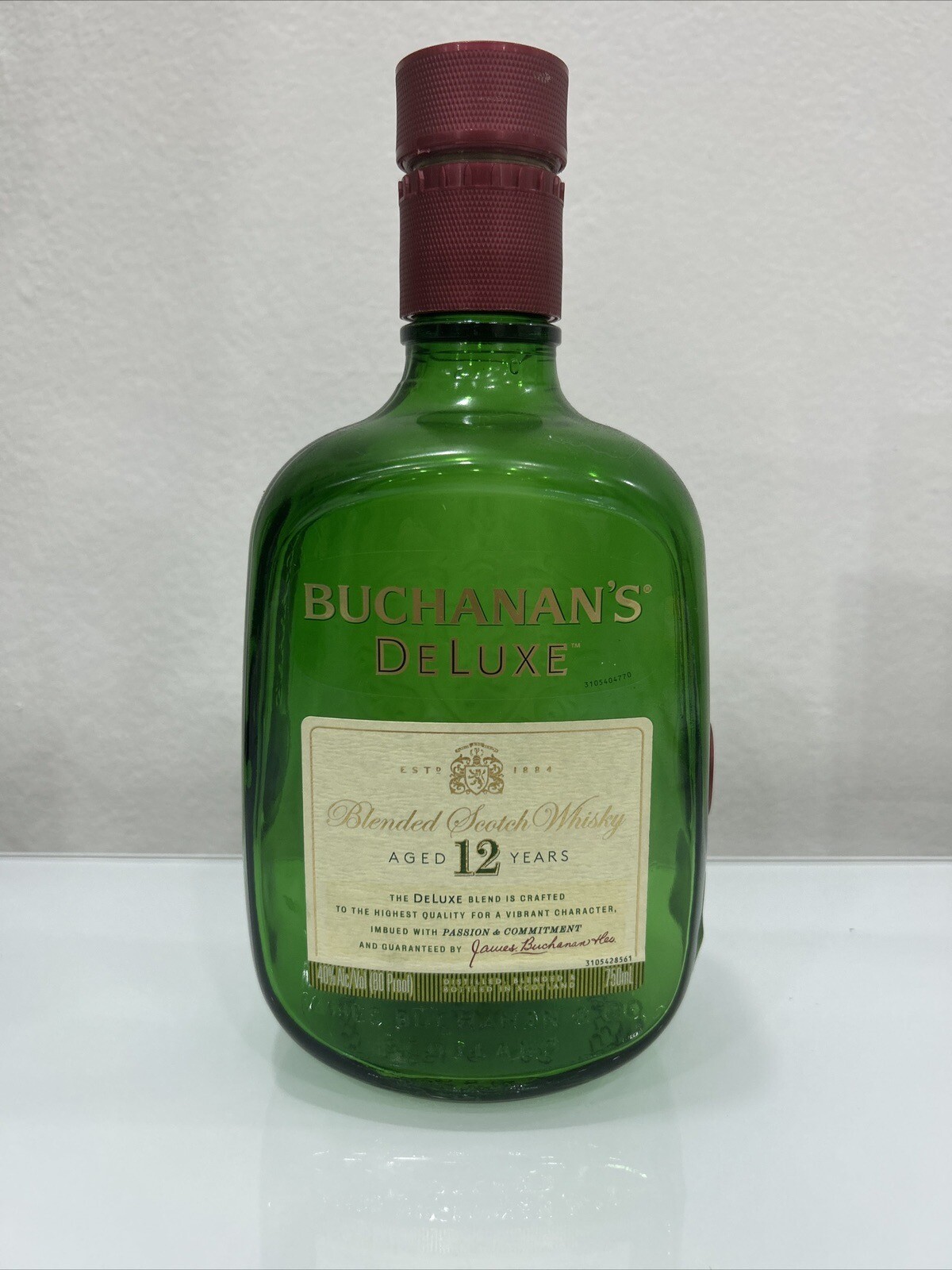 Buchanans DeLuxe 12 Years Scotch Whisky 750ml EMPTY Bottle