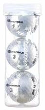 Chromax M5 Metallic High Visibility Silver Golf Balls, Tube of 3, NEW