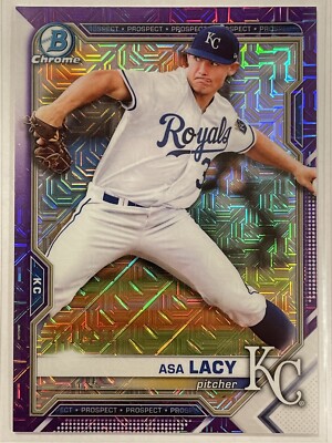 2021 Bowman Chrome Asa Lacy Purple Mojo Refractor /250 #BCP-83 Baseball Royals