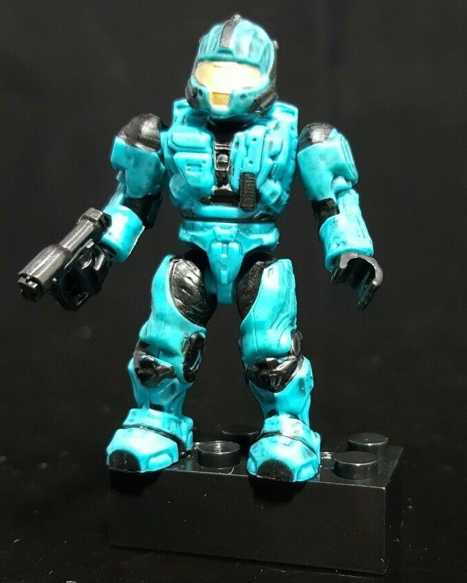 Mega Bloks Halo Series 3 S3 96954 Cyan UNSC CQB Spartan | eBay