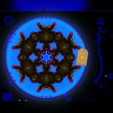 Fragglescape Turntable Slipmat GLOW BLACKLIGHT 12 inch for DJ Vinyl LP