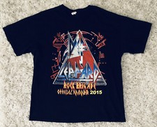 Def Leppard Rock Brigade 2015 Official Member Mens XL Black T-Shirt Alstyle