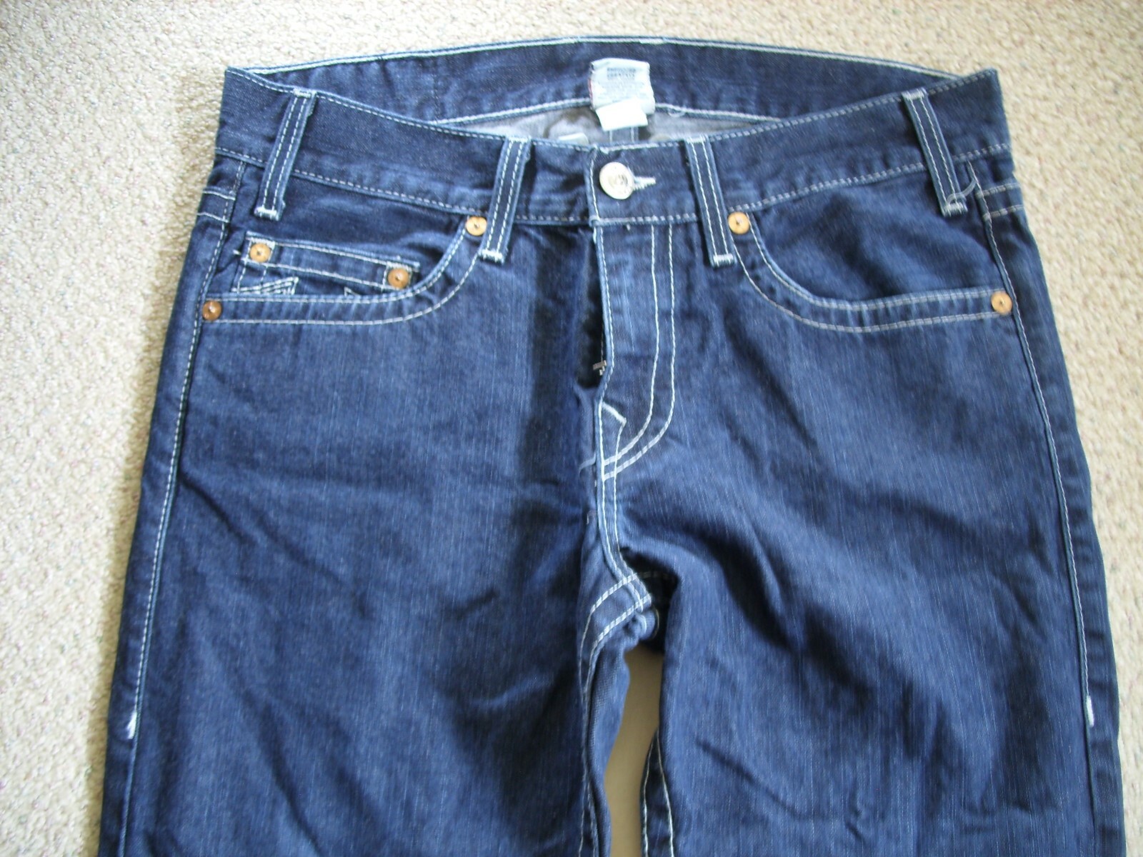 Mens True Religion Brand World Tour Blue Jeans 32x34 … Gem