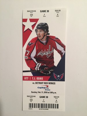 WASHINGTON CAPITALS VS DETROIT RED 