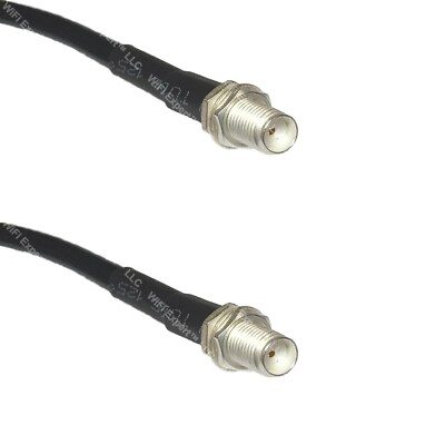 LMR195 Silver SMA FEMALE to SMA FEMALE Coax RF Cable USA Lot