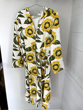 Vintage Terry Cloth Robe - Floral Design - Unisex - Handmade