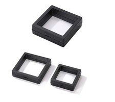 10 Pcs 7 x 7 Cm Black Gem Display Transparent box Storage for Gems / Coins